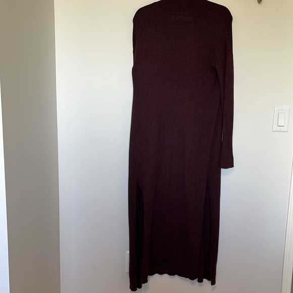 Leith Plum Full Length Cardigan - Picture 4 of 4